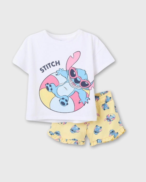 Conjunto Short Stitch Amarillo Zippy