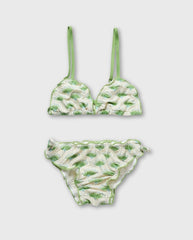 Vestido de Baño Volantes Verde Zippy