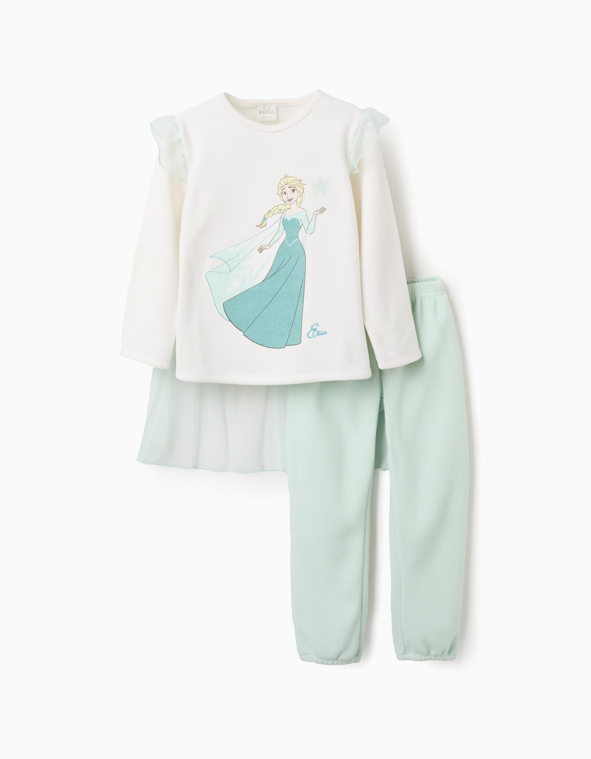 Pijama Frozen Elsa menta para niña Zippy polar