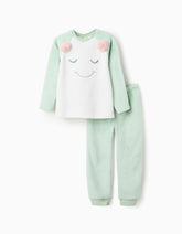 Pijama monstruo combinado menta para niña Zippy