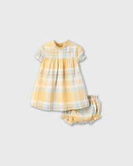 Vestido Cuadros Amarillo Zippy