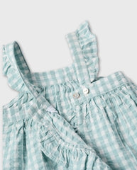 Vestido Cuadros Azul Zippy Detalle