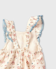 Enterizo Estampado Flores Beige Bebe Zippy Detalle