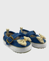 Baletas Para Niña Moño Denim par