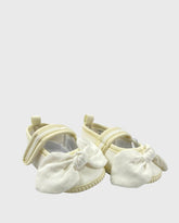 Baleta Sin Suela Con Lazo Blanca par