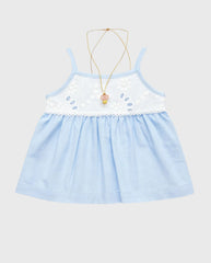 Blusa Pecho Bordado Collar De Fresa