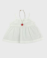 Blusa Pecho Bordado Collar De Fresa