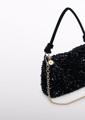 Bolso Lentejuelas Negro Abel & Lula Detalle