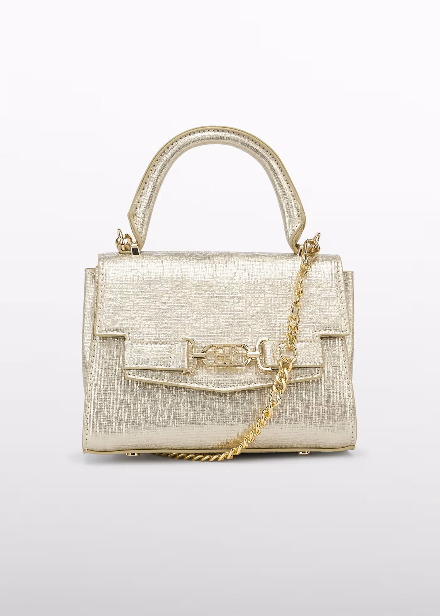 Bolso Textura Brillo Dorado Abel & Lula