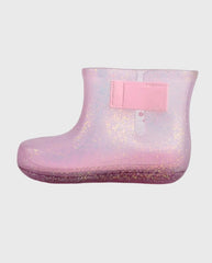 Botas Rain Barbie Glitter Rosa velcro