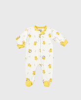 Pijama Enteriza Estampado Pollos Amarillo