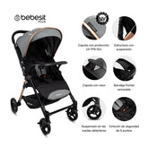 Coche Mango Reversible City Gris Bebesit