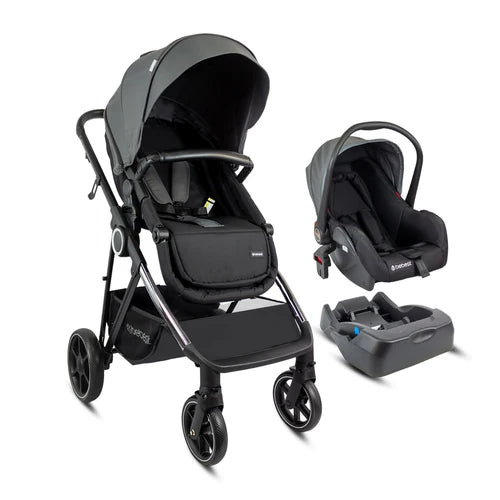 Coche Con Porta Bebé Cosmos Gris Bebesit