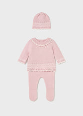 Set Primer Día Tricot Cuello Rosa Mayoral