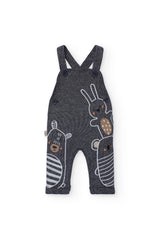 Conjunto bebé manga larga con bordado de animales tiernos