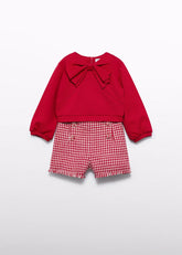 Conjunto Short Moño Rojo Abel & Lula