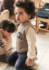 Conjunto 3 Piezas Chaleco Bordado Flor Mayoral Modelo