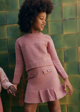 Conjunto Falda Tricot Rosa Abel & Lula