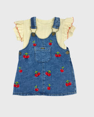 Conjunto Braga Denim Cerezas roja