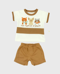 Conjunto Bermuda y Camiseta Galleta Friends cafe