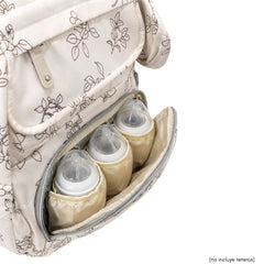 Pañalera Morral Estampado Crema Ardilla Pupi uso