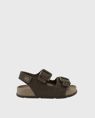 Sandalias Milan Velcro Beige Marrón