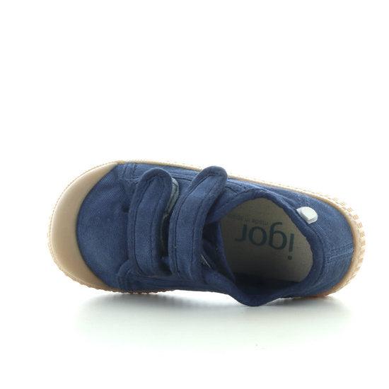 Tenis Berri Velcro Marino Caramelo Igor Diseño