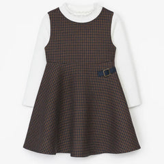 Vestido Cuadros Azul Oscuro Boboli