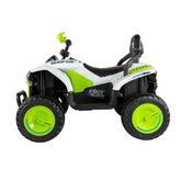 Cuatrimoto infantil 12V blanca con 4 motores y luces LED