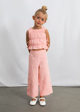 Conjunto Pantalón y Blusa Fruncida Salmon Mayoral