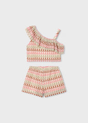 Conjunto Short y Blusa Asimétrico Colores Pastel Mayoral