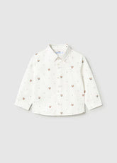 Camisa Manga Larga Estampado Osos Blanco Mayoral