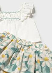 Conjunto Falda Margaritas Verde Mayoral Detalle