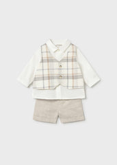 Conjunto Chaleco Rayas Beige Mayoral