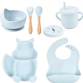 Set Vajilla Silicona Figura Ardilla