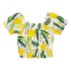 Conjunto Verano Short Plantas y Limones Blusa