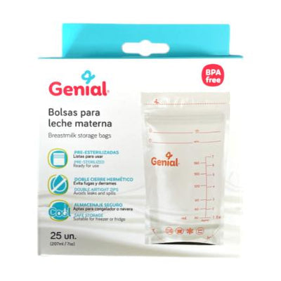 Bolsas Recolectoras De Leche Materna 25 Unidades Genial Lactancia