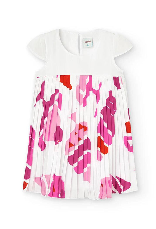 Vestido Plizado Blanco Boboli