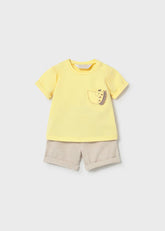 Conjunto Bermuda Bolsillo Jirafa Amarillo Mayoral