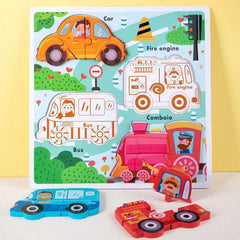 Rompecabezas Madera Montessori Figuras