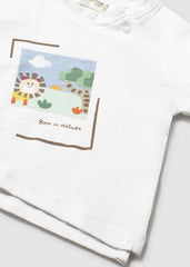 Set 2 Camisetas Estampado Nature Amarillo Mayoral blanco