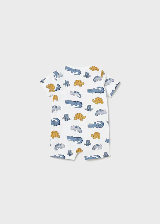 Pelele Estampado Animales Blanco Mayoral