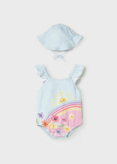 Vestido de Baño Enterizo Estampado Arcoíris Azul Mayoral