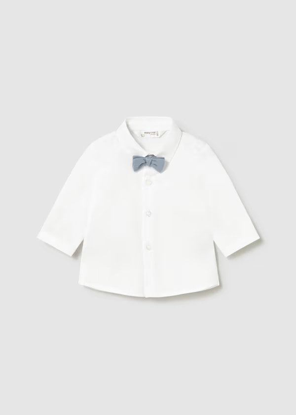 Camisa Manga Larga Corbatín Blanco Mayoral