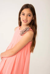 Vestido Algodón Salmon Boboli