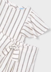 Conjunto Falda Short Rayas Café Mayoral