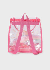 Mochila Transparente Arcoíris Rosa Mayoral estilo