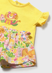 Conjunto Short Blusa León Amarillo Mayoral Detalle