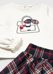 Conjunto Falda Cuadros Rojo Mayoral DETALLE