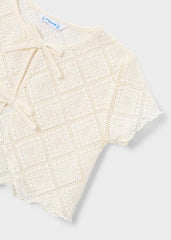 Blusa Chaleco Crochet Crema Mayoral diseño